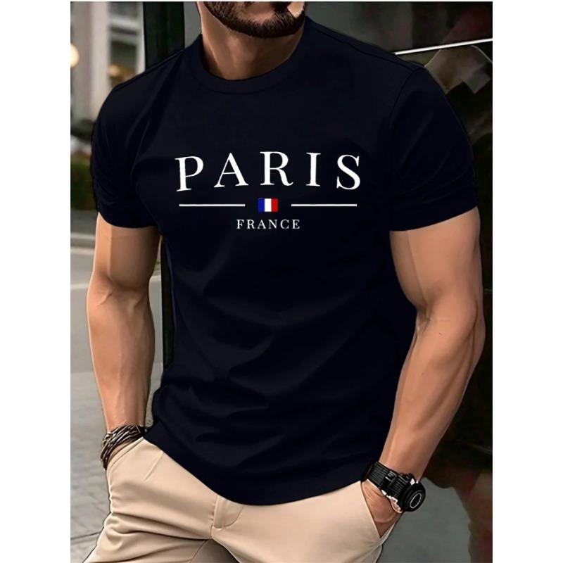 T-shirt Estiva da Uomo con Stampa a Lettere T-shirt da Uomo Personalizzata Hip Hop Street Top Maglietta Casual da Uomo Abbigliamento