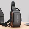 Fashion Business Men's Crossbody Bag Anti Theft Chest Bag Shoulder Bags USB Charging Travel Shoulder Bag for Man