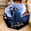 1PC Corpse Bride Moonlit Romance Automatic Umbrella - Suitable Travel Outdoor Portable Umbrella Birthday Gift Daily Essentials