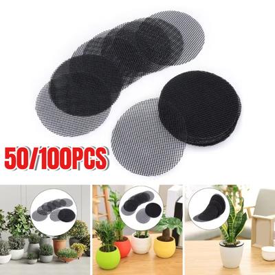 50/100Pcs Prevent Soil Loss Breathable Gasket Leakproof Drainage Flower Pot Hole Mesh Pad Bottom Mat Breathable Drainage Gasket Net