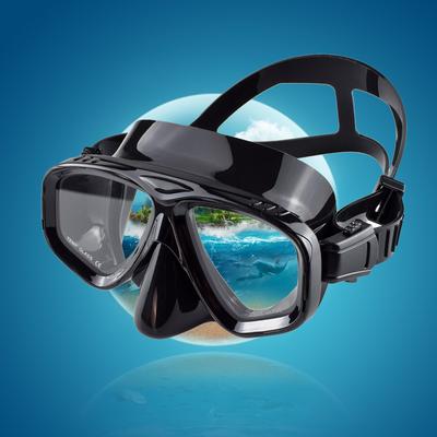 Snorkelmasker Zwembril Duiken Silicone Rok Gehard Glas Lens Breed Zicht Training Met Neusbedekking Verstelbare Band