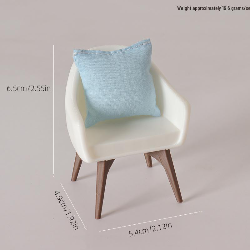 Dollhouse Miniature Throw Pillow for 1/12 Scale Chair or Sofa - Bedroom Scene Accessory
