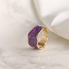 Elegent Vintage Wave Enamel Drip Glaze Rings For Women Korean Handmade Graffiti Open Ring Bohemia Jewelry Travel Gifts