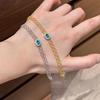 Elegant Vintage Zircon Bracelet - Light Luxury, Fashionable Cold-Style Oval Design