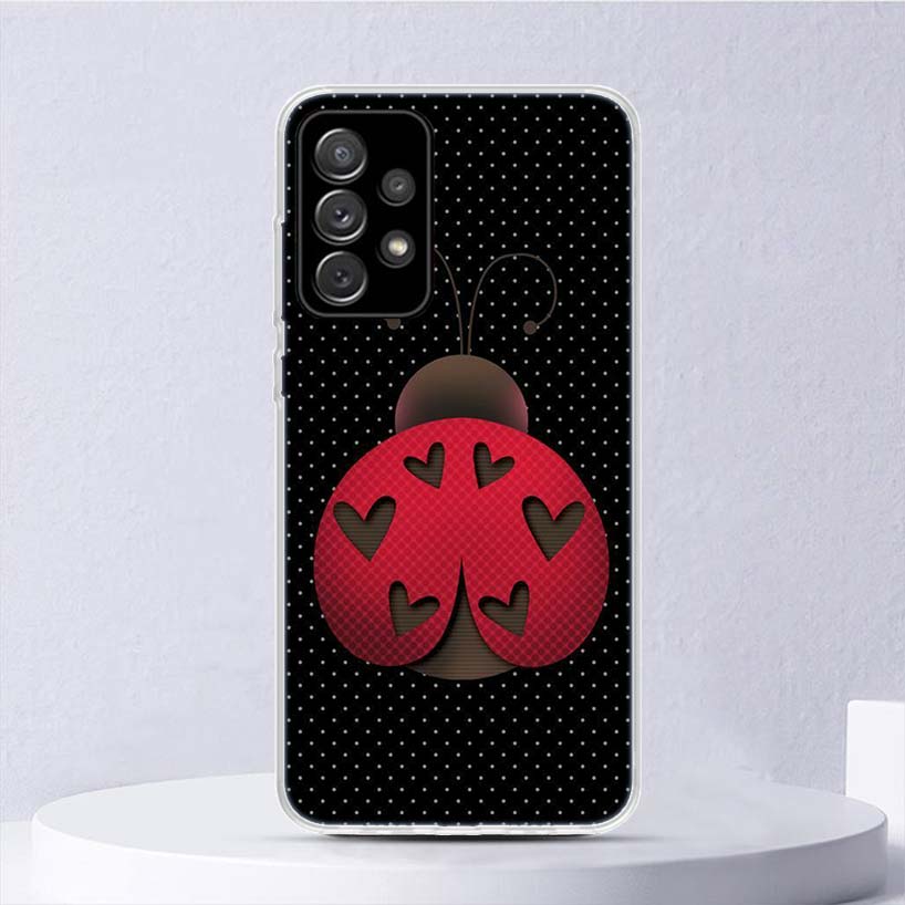 Insect Seven-Star ladybug Soft Case For Samsung Galaxy A17 A16 A26 A36 A56 A15 A14 A13 A55 A54 A53 Phone Cover A25 A35 A24 A34 A