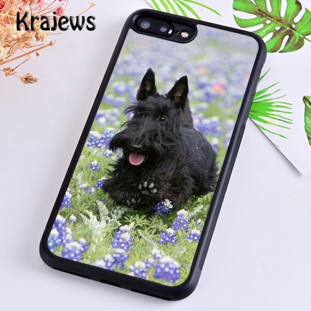 Krajews Black Scottish Terrier Dog Puppy Phone Case Cover For iPhone 17 Air 16 15 14 plus 11 12 13 pro max Fundas