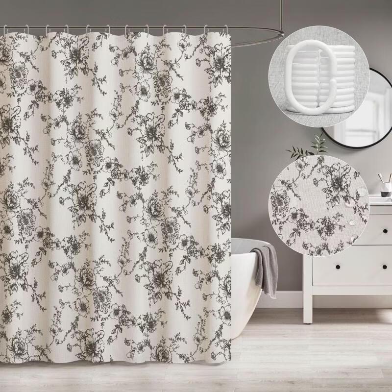 Handun Retro Nordic Waterproof Shower Curtain