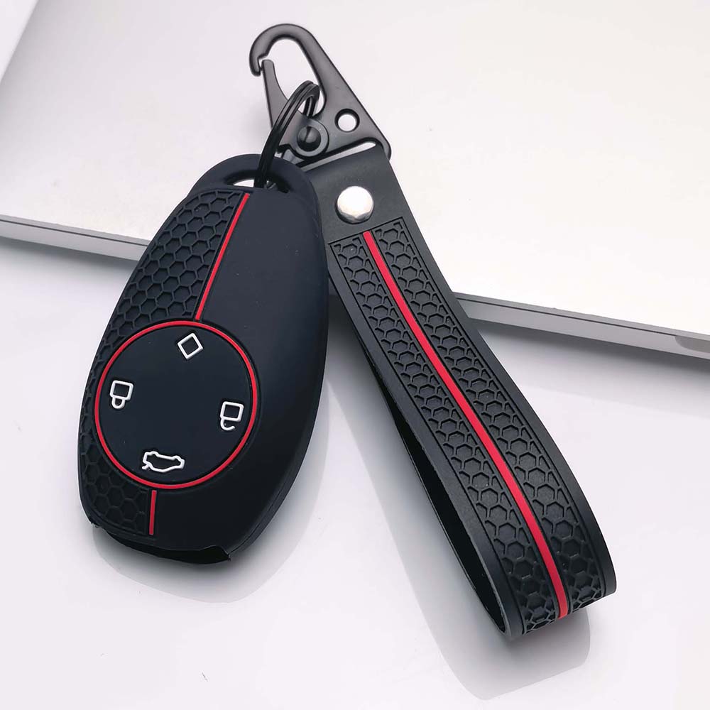Housse Porte-Clés pour Leapmotor T03 S01 C11 C01 avec Porte-Clés Silicone Protection Complète Anti-Rayures Protection Anti-Choc