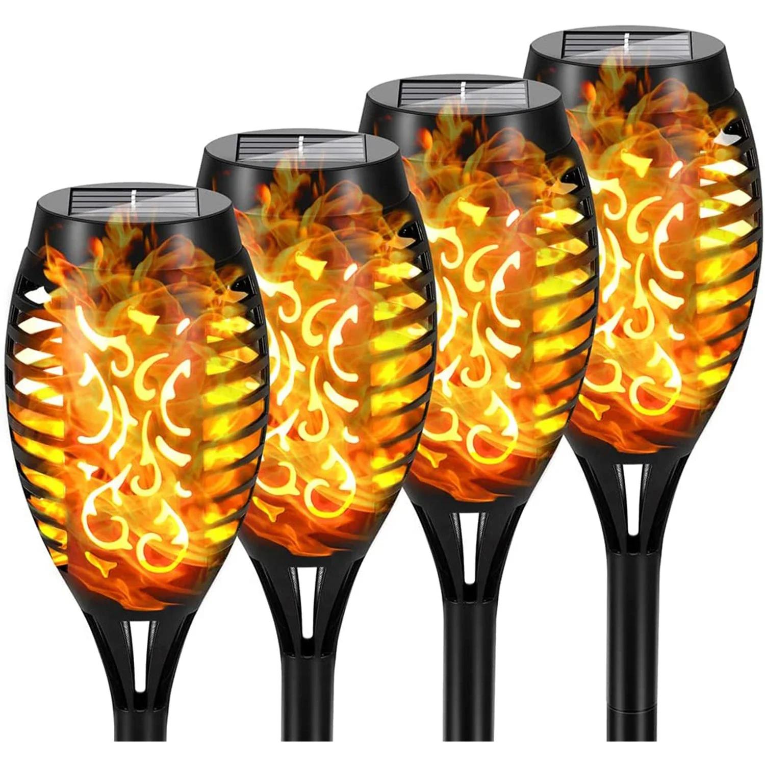 12LED Solar Flame Light Outdoor,Waterproof 12LEDs Torches Landscape Lamp for Outdoor Courtyard Garden Yard,Halloween Decorations Solar Charge