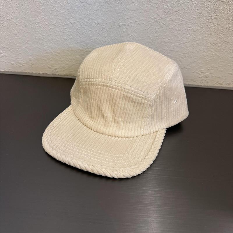 Solid Simple Color Neutral Corduroy Neutral Flat Brimmed Baseball Cap Autumn For