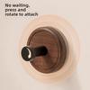 Strong Suction Cup Hook with Walnut Wood Design No Drill Needed Heavy Duty Wall Mount for Bathroom Towels and Accessories