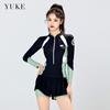 Women's Long Sleeve Conservative Sport Swimsuit - 2022 Style, Sun Protection, Ideal for Hot Springs
