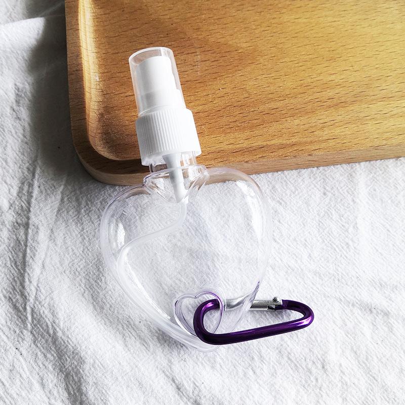 50ml Heart-shaped Hook Bottle for Hand Sanitizer, Gel, Lotion, or Alcohol Spray