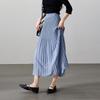 High waisted pleated skirt 2026 spring fashion loose and versatile mid to long A-line umbrella skirt