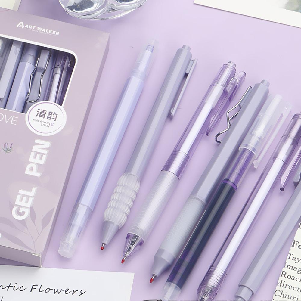 7Pcs/Set Quick-Drying Ink Highlighter Pen Set ST Tip Neutral Pen Ballpoint Pen  School Office