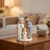 Exquisite Holy Family Scene Statues Resin Baby Jesus Figurine Religious Christian Decor  Indoor