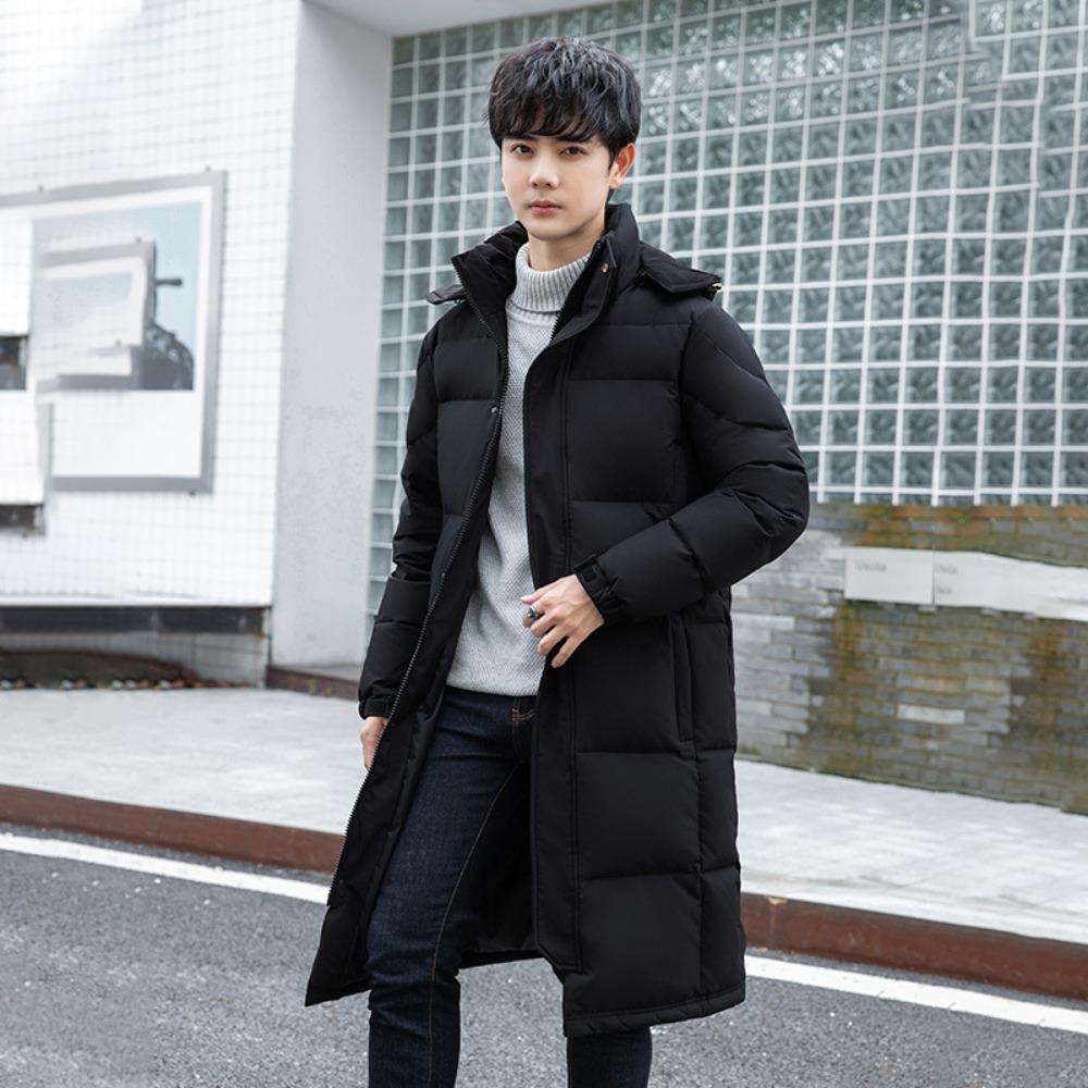 New Chinese Long Knee Couple Down Jacket Thickened Fashion Trend
