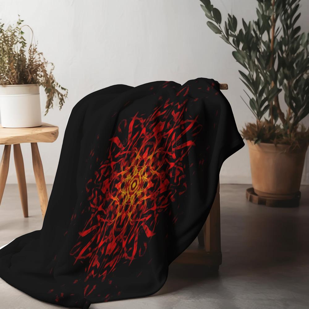 Dark Evil Eye Turkish Microfiber Blanket - Nazar Evil Eye Protection Decorative Throw Blanket for Home Bedroom Living Room