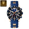 POEDAGAR Orologio da Polso da Uomo di Lusso Cronografo Sportivo Cinturino in Silicone Orologi Impermeabile Luminoso Data Orologio al Quarzo Moda
