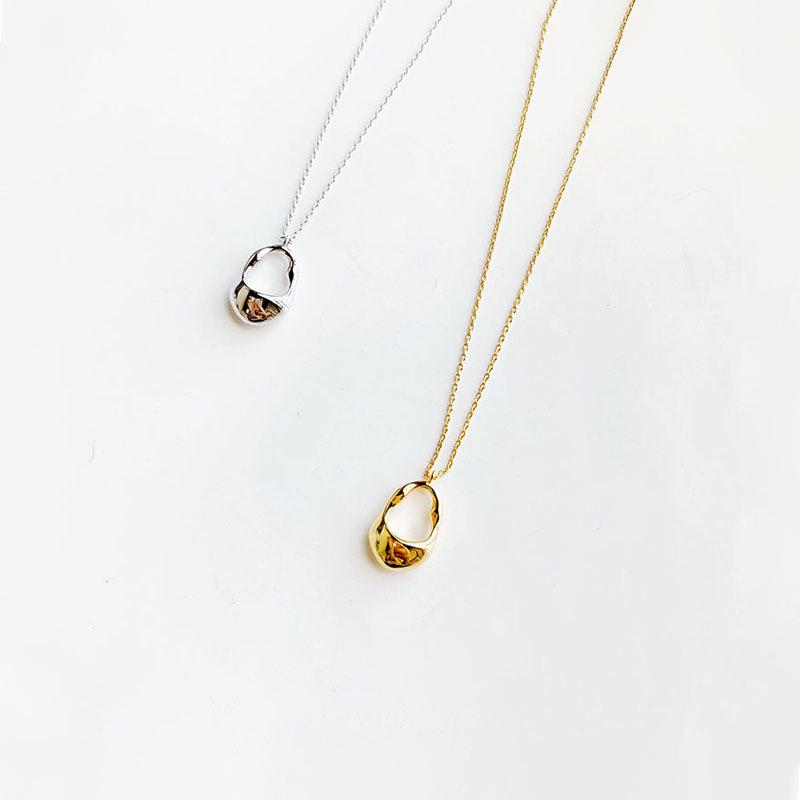 

Gold-Plated Geometric Pendant Necklace in S925 Sterling Silver for Women 925 Silver