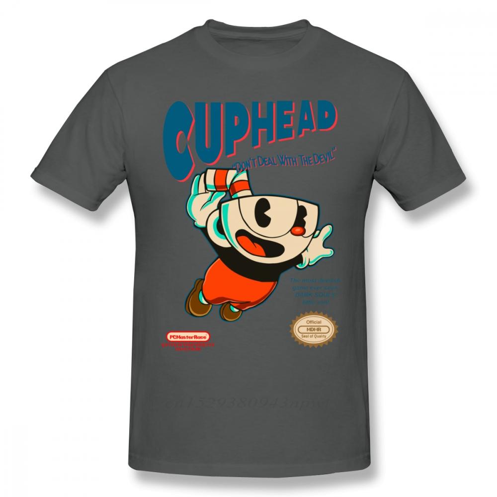 Cuphead T Shirt Super Cuphead TShirt Male Big Tee Shirt Short Sleeve Casual Fun 100 Cotton Graphic Tshirt