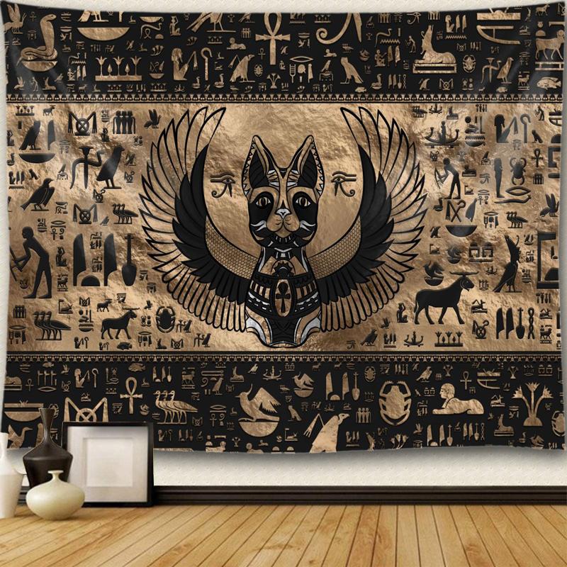 Home Old Culture Retro Wall Decoration Ancient Egypt Tapestry Mystical Symbols Tapestry Wall Hanging Cloth