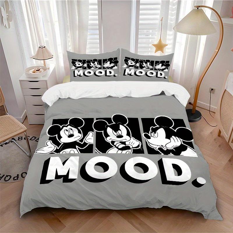 

3pcs set Mickey Mouse1pc of quilt cover+2pcs of pillowcase, no core, print bedding, All Seasons Bedroom Setting025 135x200cm