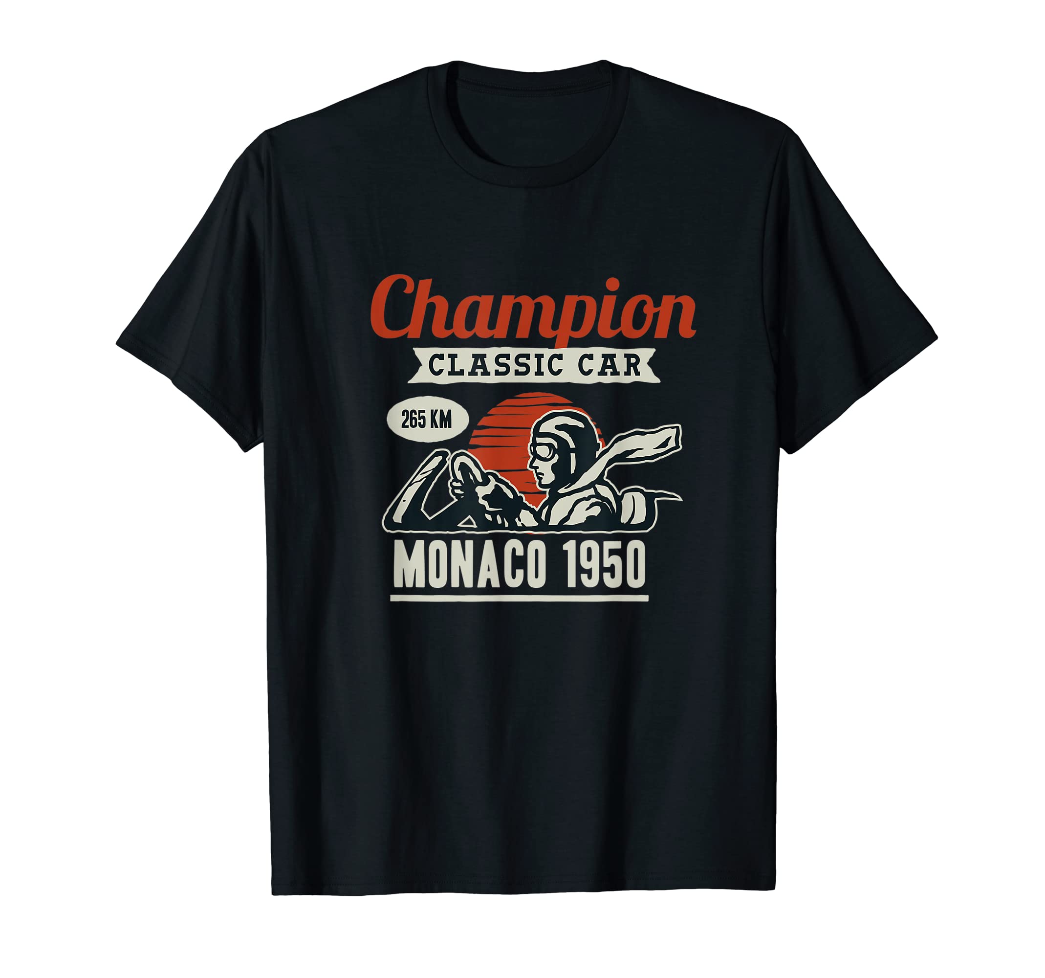 Vintage Car Design - Monaco 1950 - Champion Driver T-Shirt