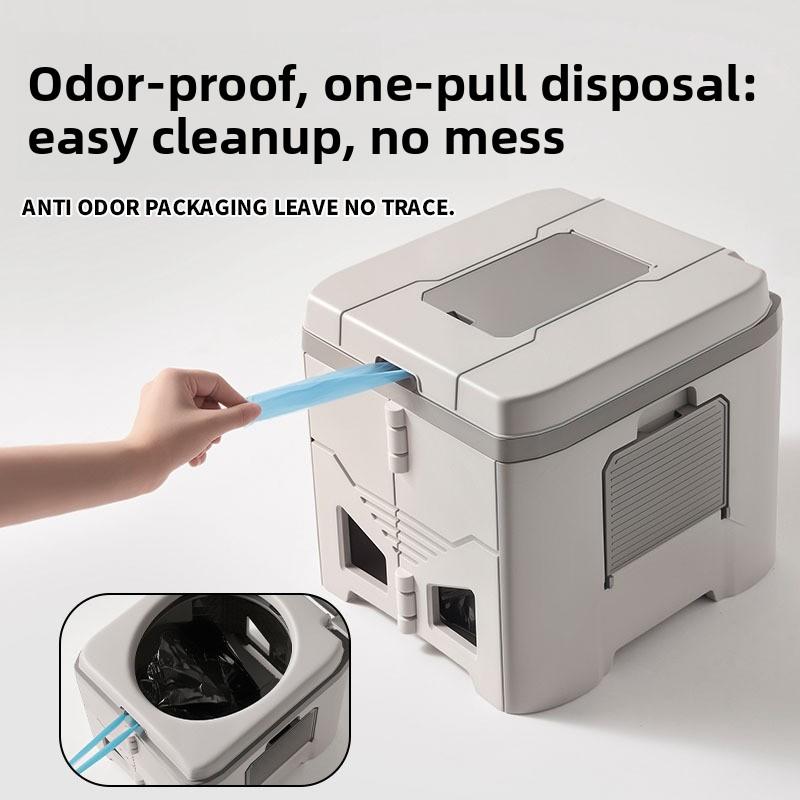 New Folding Toilet, Car-mounted Emergency Camping Toilet Stool, Adult Portable Odor-proof Outdoor Mobile Toilet