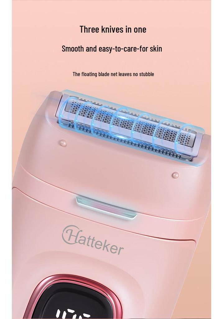 Hatteker 5-in-1 Epilierer & Trimmer Set für Frauen für Achseln, Beine und Intimbereiche.