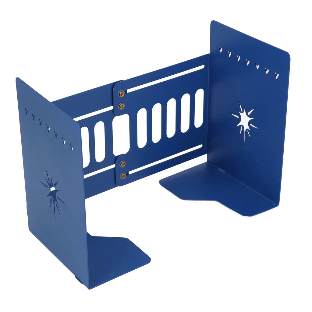 4pcs Bookends Slim Retractable Metal Desktop Book Stand Book Storage Folder Bookend Support for