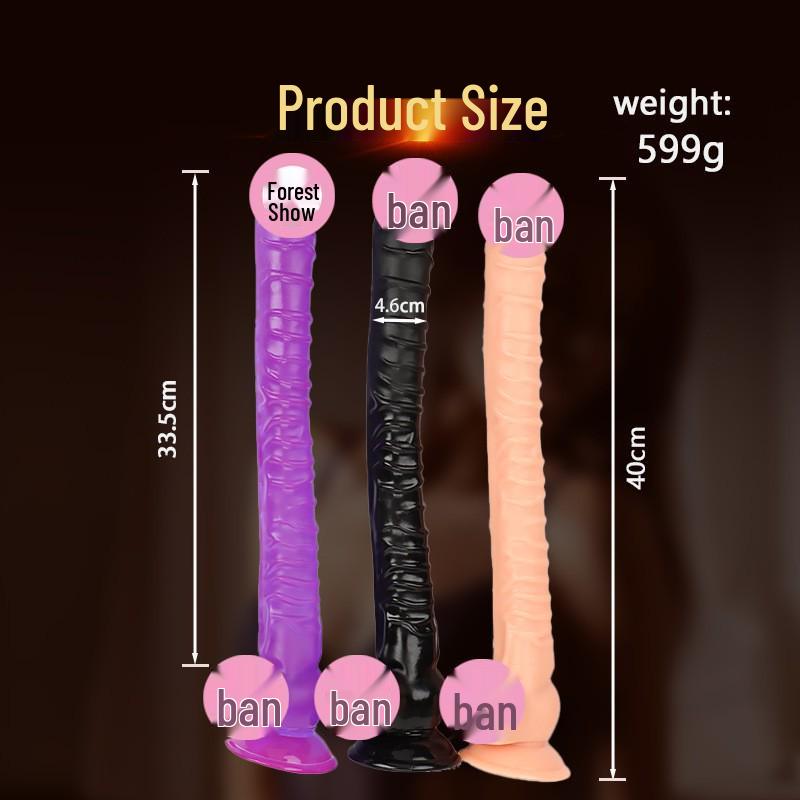 40cm Realistischer Saugnapf Dildo Massager, 4,6cm Dick, Erotisches Spielzeug für Erwachsene