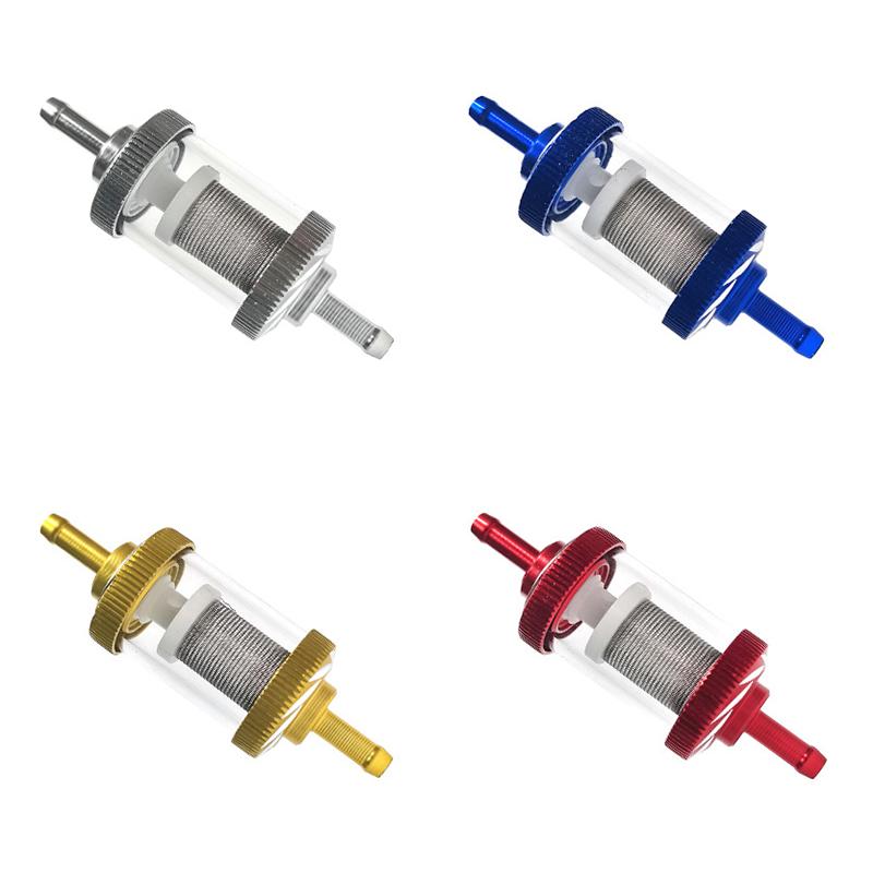 Motosiklet Evrensel Alüminyum Alaşımlı Kabuk Bakır Çekirdek Yağ Filtresi Dirt Pit Bike Benzin Hattı Yakıt Filtresi İçin Uygun