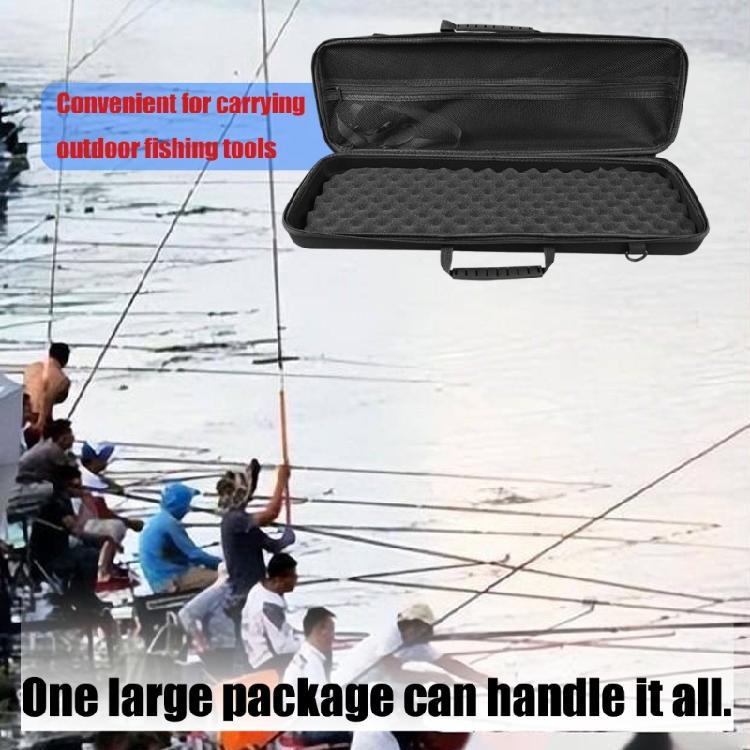 EVA Shock Resistant Fishing Rod Transport Bag with Removable Strap Storage Space Fishing Tackle Carriers Bag For Tackle
