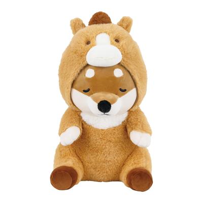 Livheart Hooded Sitting Body Premium Sleepy Kotaro the Shiba Inu 31cm Zodiac Plush Pillow, Medium, Animals, (approx. Long), Horse, Toy, 37029-44