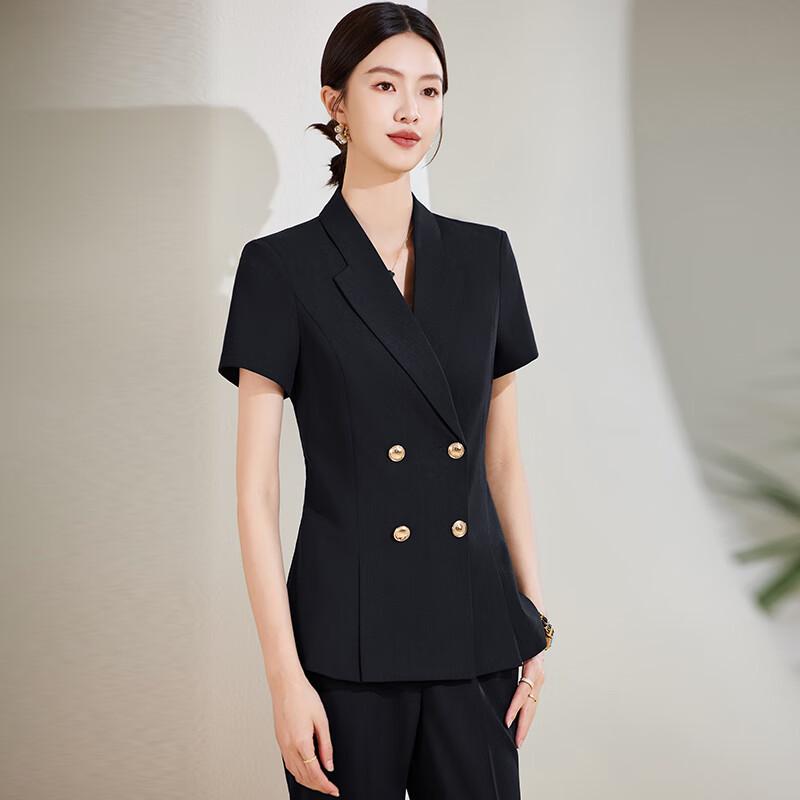 

Женский летний профессиональный костюм с коротким рукавом Teloram 4XL