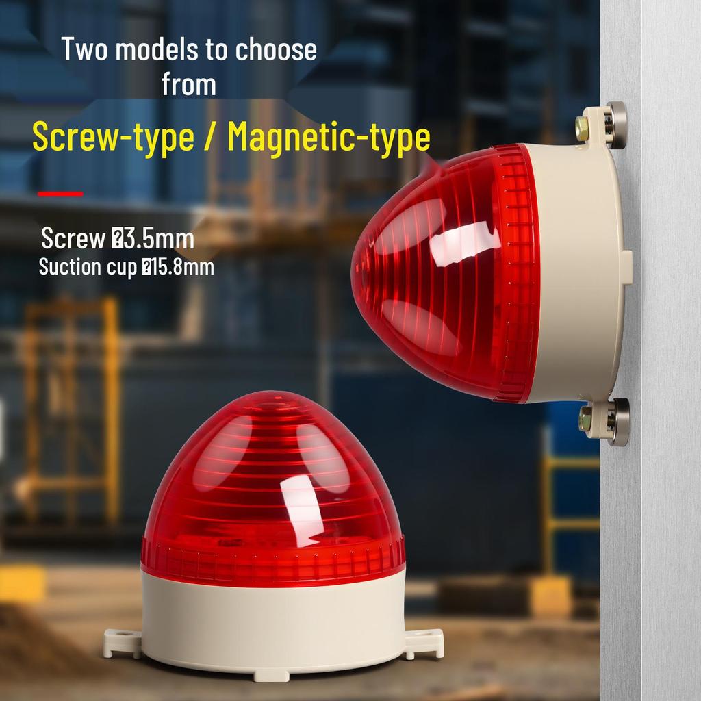 LED LTE-3072 Multi-Voltage Warning Strobe & Steady Signal Light for Outdoor Use