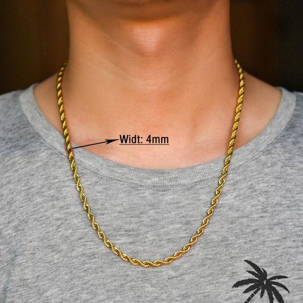2/3/4/5/6mm Breite gedrehte Seilkette Halskette Edelstahl Choker für Damen Herren Metall Schmuckzubehör 5 Farben 16 bis 30 Zoll