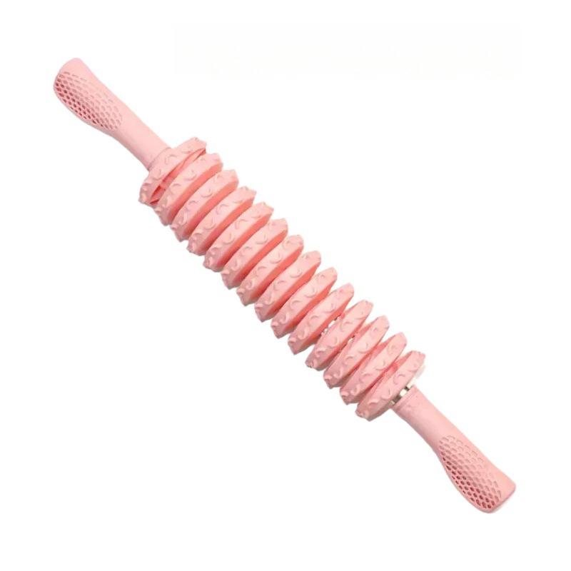 

Massager Wolf Teeth Stick Prickling Ball Roller Relaxing Muscle Massage Yoga Fitness Home Full Body Meridian Massage Stick рожевий