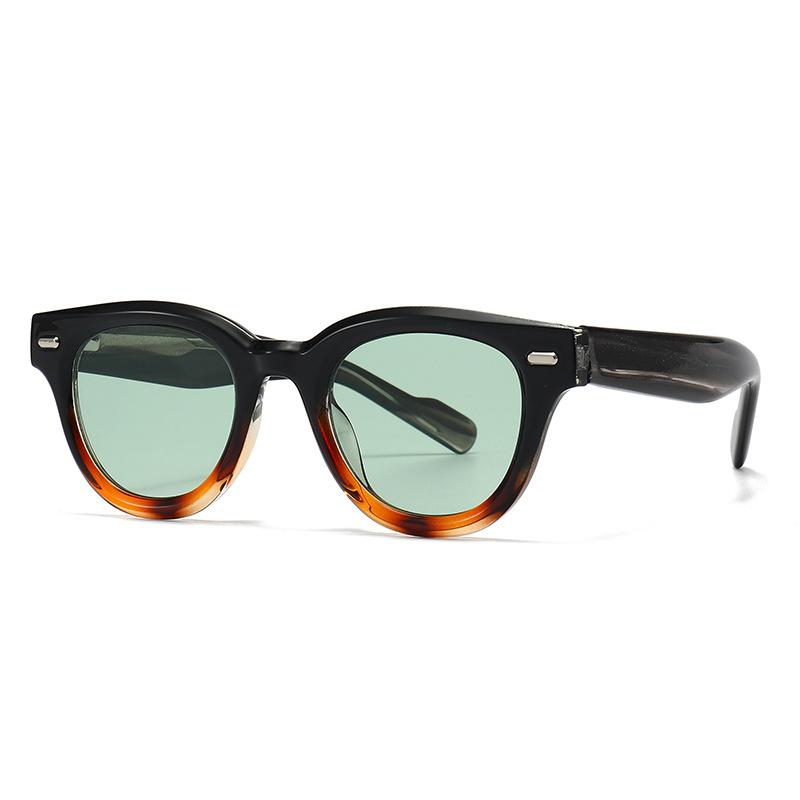 European and American Cat Eye New Oval Sunglasses Personalized Vintage Fashion Sun Glasses for Men and Women Trendy Polarized
