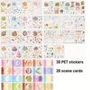 Cartoon Landscape Sticker Book 20in1 Miniature Scene Scrapbook Kit 3D Stickers Scene Set  Kid Toy