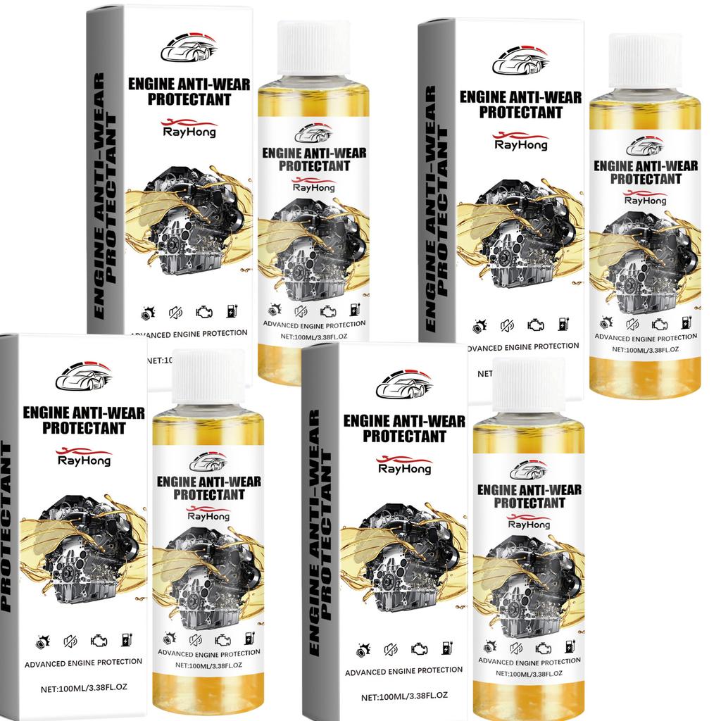 Protector Antidesgaste para Motor Agente de Recubrimiento para Motor de Gasolina Protector Antidesgaste para Motor con Nanotecnología 4 Botellas de 100 ml por Botella
