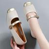 women fashion sweet light brown comfort square heel shoes for office career party lady elegant beige footwear ab545
