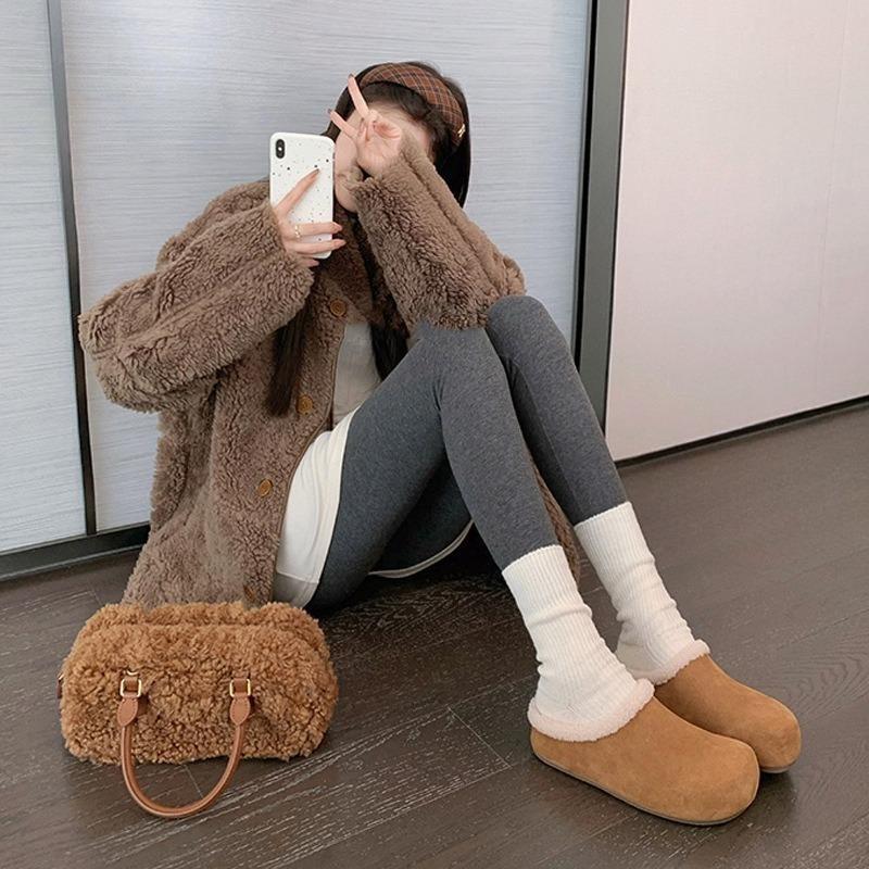 Fall/Winter New Style High-Heeled Front-Opening Slippers with Thick Soles Women's Shoes
