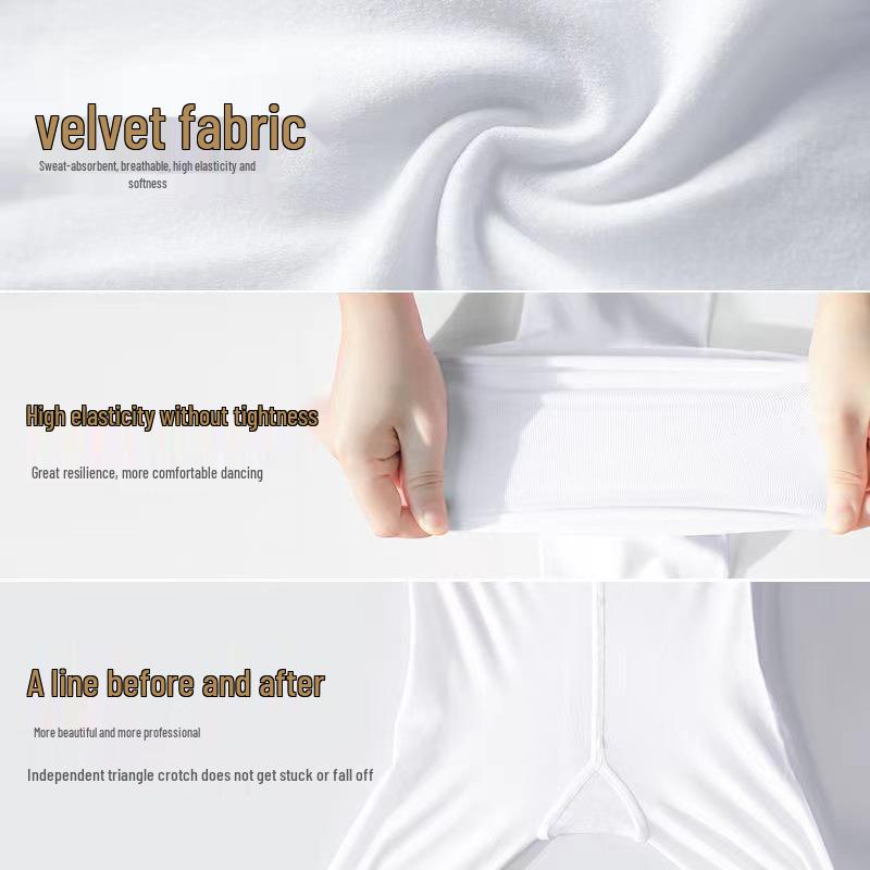 90D Velvet Anti-Pilling Children's Dance Tights with Triangle Crotch for Spring/Summer