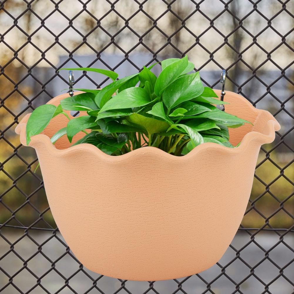 Flower Pot, Garden Planter Floral Container Wall Mounted Planter Vase Pot Portable Flower Vase Container with Tray   Flowers Planter for Garde