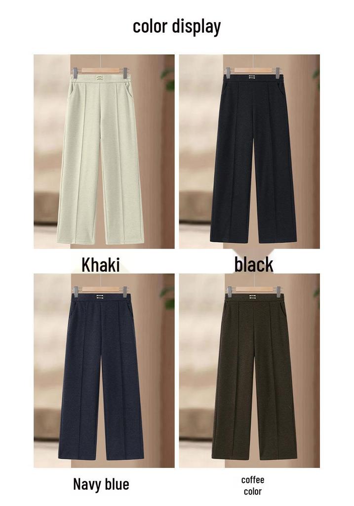 2026 Women's High-Waisted Loose Wide-Leg Pants for Mature Wearers - Spring/Fall Style, Comfortable, Versatile, Multiple Colors