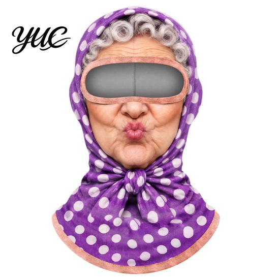 Funny Face Balaclava Baby Mask, Breathable Ice Silk Cover, Anti-Slip Covering Full Protection Neck Gaiter for Outdoor Cycling Riding Sun Mask
