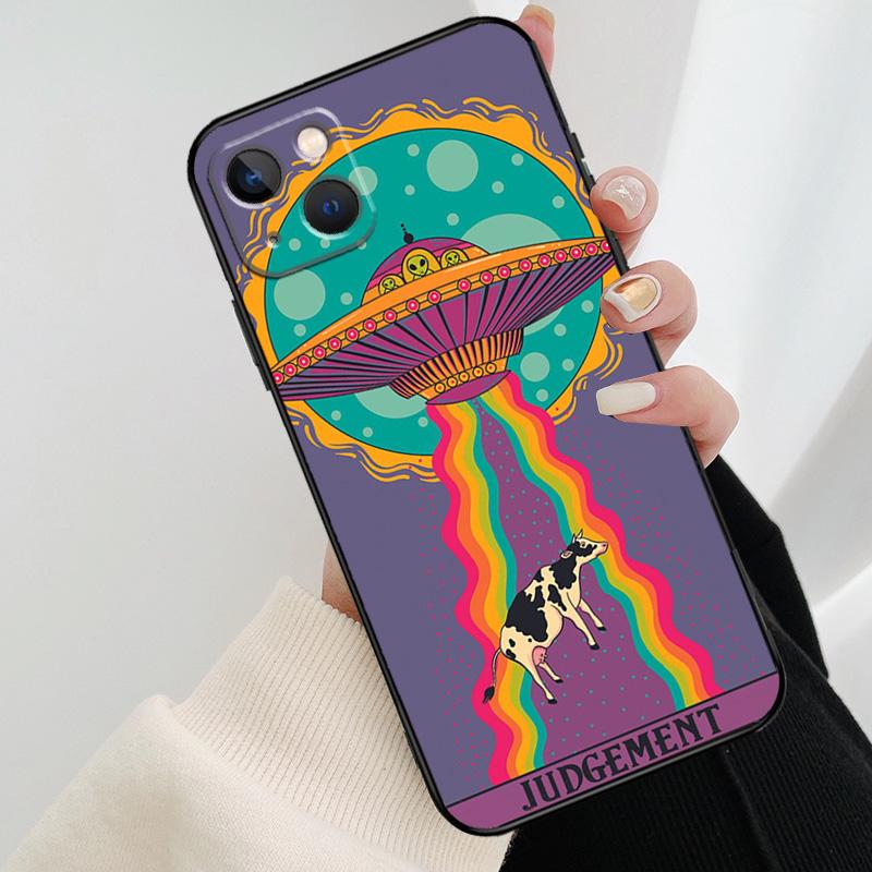Cute Indie Hippie Phone Case For iPhone 11 12 13 14 15 16 Pro XS Max Mini Cover For iPhone X XR Plus Back Case