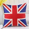 45x45cm Vintage Flag Printed Cotton Linen Home Living Room Sofa Cushion Cover Decoration Throw Pillowcase